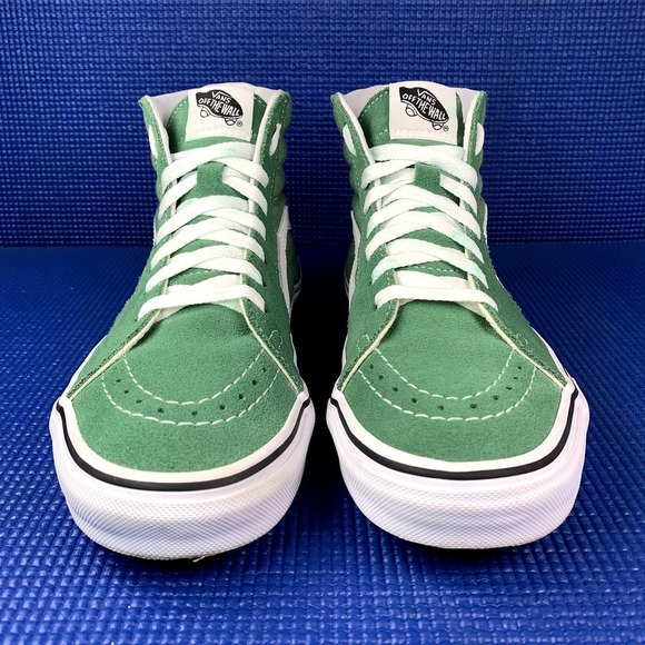 VANS Sk8-Hi Top Women`s Size 8 Green White Skateboarding Shoes 751505 - Picture 2 of 9